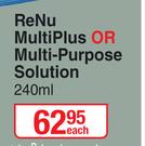 ReNu Multiplus Or Multi Purpose Solution-240ml Each
