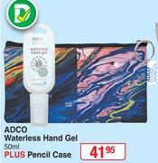 ADCO Waterless Hand Gel 50ml + Pencil Case