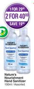 Nature's Nourishment Hand Sanitiser Assorted-100ml Each