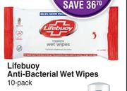 Lifebuoy Anti Bacterial Wet Wipes-For 6 x 10's Pack