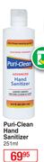 Puri Clean Hand Sanitiser-251ml 