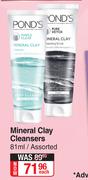 Pond's Mineral Clay Cleansers Assorted-81ml Each