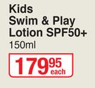 Nivea Sun Kids Swin & Play Lotion SPF50+-150ml Each