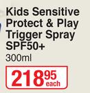 Nivea Sun Kids Sensitive Protect & Play Trigger Spray SPF50+-300ml Each