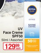 Nivea Sun UV Face Creme SPF50 Assorted-50ml Each