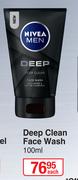 Nivea Men Deep Clean Face Wash-100ml Each
