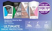 Shield Deodorant Stick For Men Or Women Assorted-For 2 x 45ml