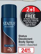 Status Deodorant Body Spray Assorted-130ml Each