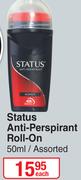 Status Anti-Perspirant Roll-On Assorted-50ml Each