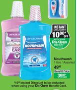 Mouthwash Assorted-1Ltr Each