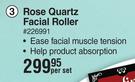 Cala Rose Quartz Facial Roller-Per Set