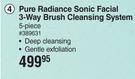 Cala 5 Piece Pure Radiance Sonic Facial 3 Way Brush Cleansing System