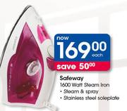 Safeway 1600 watt Steam Iron-Each
