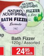 Nature's Nourishment Bath Fizzer Assorted-120g Each