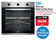 Beko 600mm Built-In Gas Oven