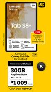 Samsung Galaxy Tab S8+ 5G Enabled-Mobile Internet Platinum