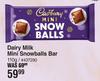 Cadbury Dairy Milk Mini Snowballs Bar-110g