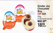 Kinder Joy Chocolate (Boy Or Girl)-20g Each