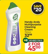 Handy Andy Multipurpose Cleaning Cream-For 2 x 750ml