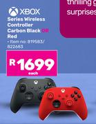 Xbox Series Wireless Controller Carbon Black Or Red (819583/822683)