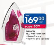 Safeway 1600 watt Steam Iron-Each