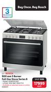 Bosch 900mm 5 Burner Full Gas Stove Series 6 HGW3FSY5OZ 