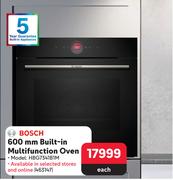 Bosch 600mm Built-In Multifunction Oven HBG7341B1M 