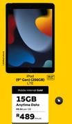 Apple iPad 9th Gen 256GB LTE-On Mobile Internet Gold