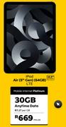 Apple iPad Air 5th Gen 64GB LTE-On Mobile Internet Platinum