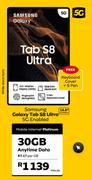 Samsung Galaxy Tab S8 Ultra 5G Enabled-On Mobile Internet Platinum