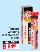 Plusssz Ginseng-20 Effervescent Tablets