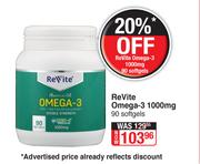 Revite Omega 3 1000 mg-90 Softgels
