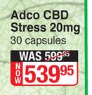 Adco CBD Stress 20mg-30 Capsules