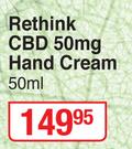 Rethink CBD 50mg Hand Cream-50ml