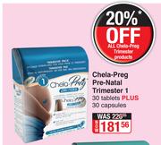 Chela-Preg Pre Natal Trimester 1-30 Tablets Plus 30 Capsules