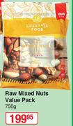 Raw Mixed Nuts Value Pack-750g 