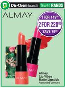 Almay Lip Vibes Matte Lipstick (Assorted Colours)-For 2