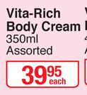 Johnson's Vita Rich Body Cream Assorted-350ml Each