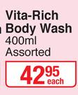 Johnson's Vita Rich Body Wash Assorted-400ml Each