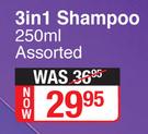 Dark & Lovely 3 In 1 Shampoo Assorted-250ml 