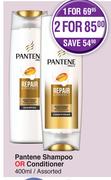 Pantene Shampoo Or Conditioner Assorted-For 2 x 400ml