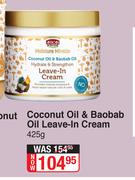 African Pride Moisture Miracle Coconut Oil & Baobab Oil Leave In Cream-425g