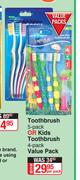 Dentalmate Toothbrush 5 Pack Or Kids Toothbrush 4 Pack Value Pack-Per Pack