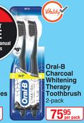 Oral-B Charcoal Whitening Therapy Toothbrushes-2's Per Pack
