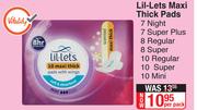 Lil-Lets Maxi Thick Pads-Per Pack