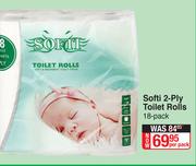 Softi 2-Ply Toilet Rolls-18 Pack Per Pack
