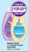 Johnson's Bedtime Bath Or Gentle Protect Kids Bath Assorted-For 2 x 500ml