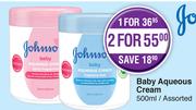Johnson's Baby Aqueous Cream Assorted-For 2 x 500ml 