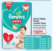 Pampers Active Baby Pants Jumbo Pack (Assorted Sizes & Quantities)-Per Pack