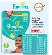 Pampers Baby Dry Nappies Jumbo Pack (Assorted Sizes & Quantities)-Per Pack